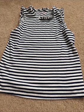 Crewcuts Navy and White Striped Tank Top